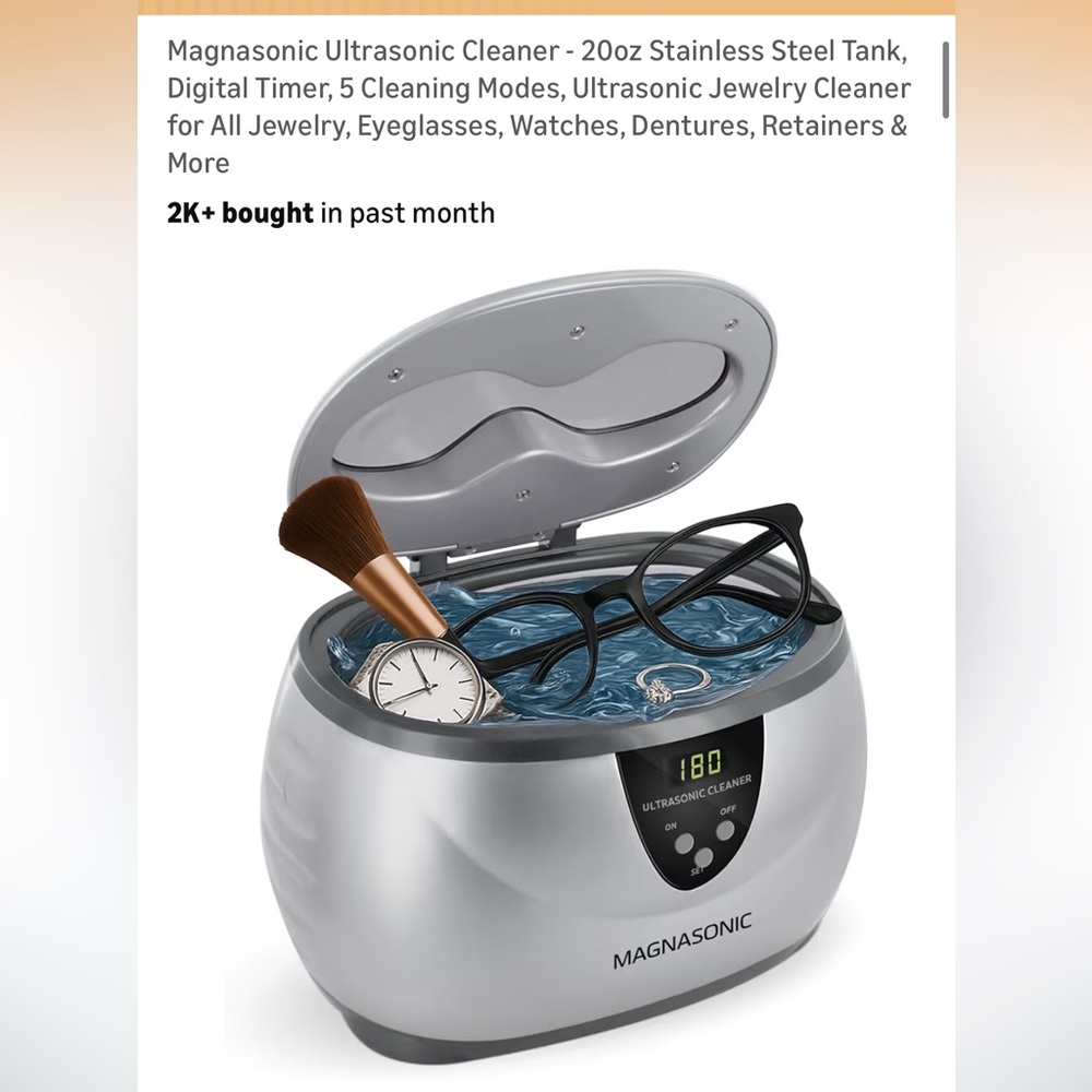 MAGNASONIC Ultrasonic Jewelry And Eyeglass Cleaner‎